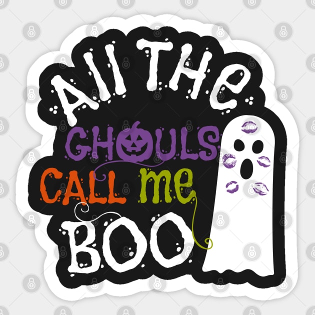 Cute Ghost and Ghouls Halloween Sticker by MedleyDesigns67